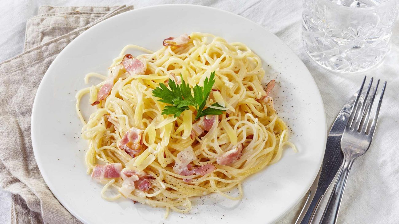 Classic spaghetti carbonara